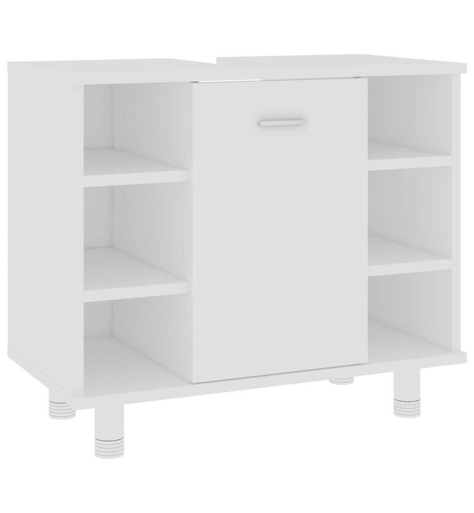 Badezimmerschrank Weiss 60x32x53,5 cm Holzwerkstoff