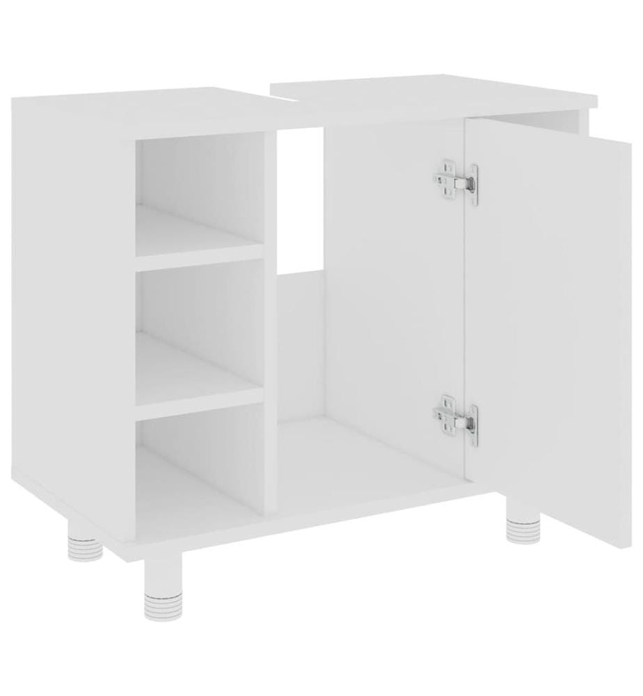 Badezimmerschrank Weiss 60x32x53,5 cm Holzwerkstoff