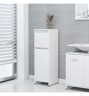 Badezimmerschrank Weiss 30x30x95 cm Holzwerkstoff