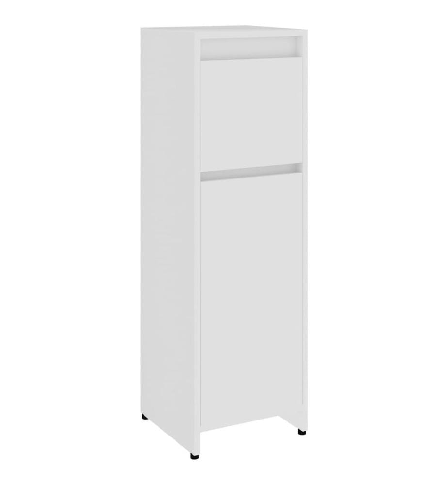 Badezimmerschrank Weiss 30x30x95 cm Holzwerkstoff