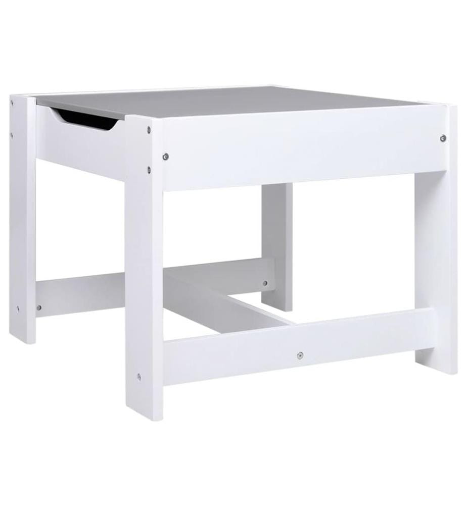 Kindertisch mit 2 Stühlen Weiss MDF