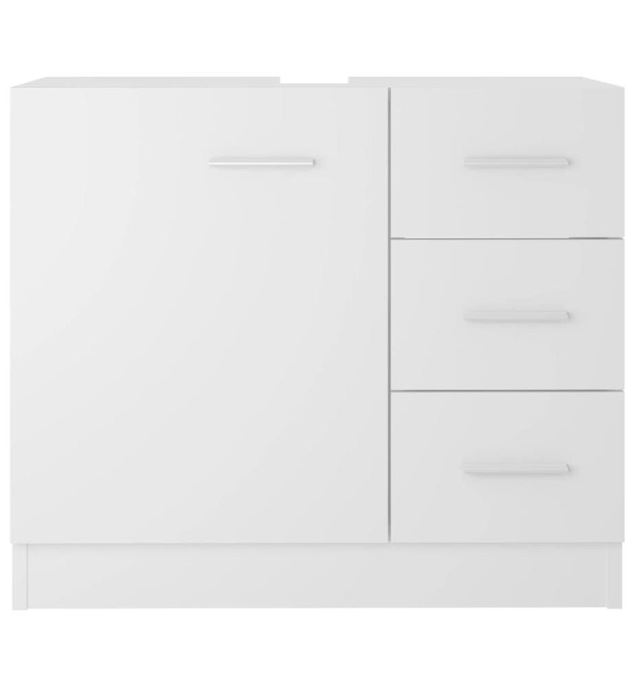 Waschbeckenunterschrank Weiss 63x30x54 cm Holzwerkstoff