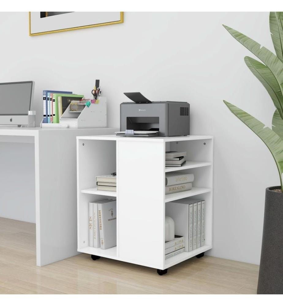 Rollschrank Weiss 60x53x72 cm Holzwerkstoff