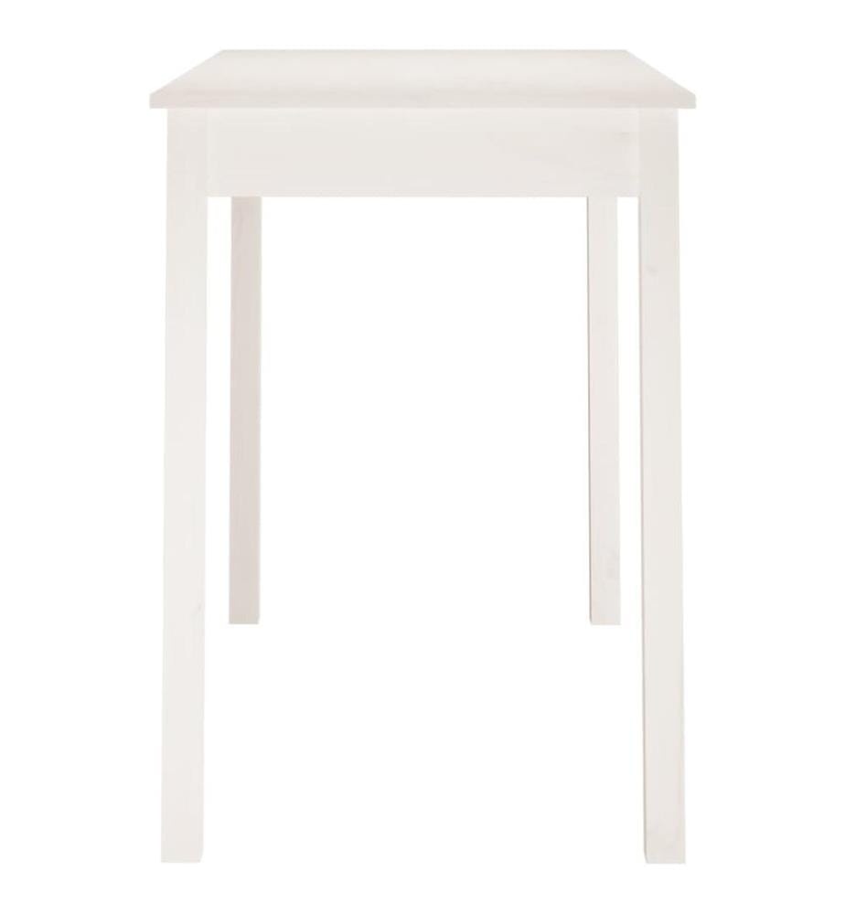 Esstisch Weiss 110x55x75 cm Massivholz Kiefer