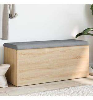 Sitzbank mit Stauraum Sonoma-Eiche 102x42x45 cm Holzwerkstoff