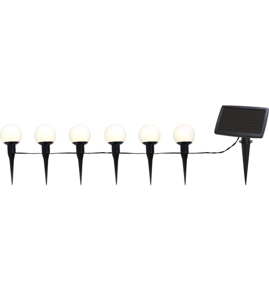 STAR TRADING - Lichterkette Solar Globus 500 cm, Schwarz/Weiss