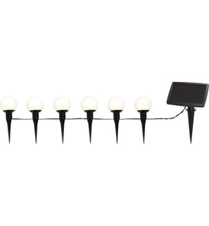 STAR TRADING - Lichterkette Solar Globus 500 cm, Schwarz/Weiss