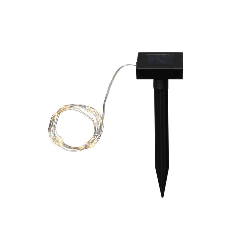STAR TRADING - Lichterkette Solar Dew Drop 500 cm, Silber