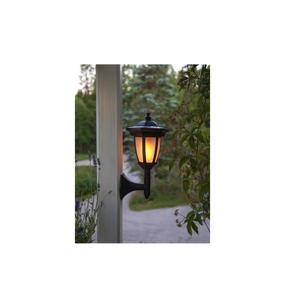 STAR TRADING - Éclairage de jardin Solar Flame, Noir