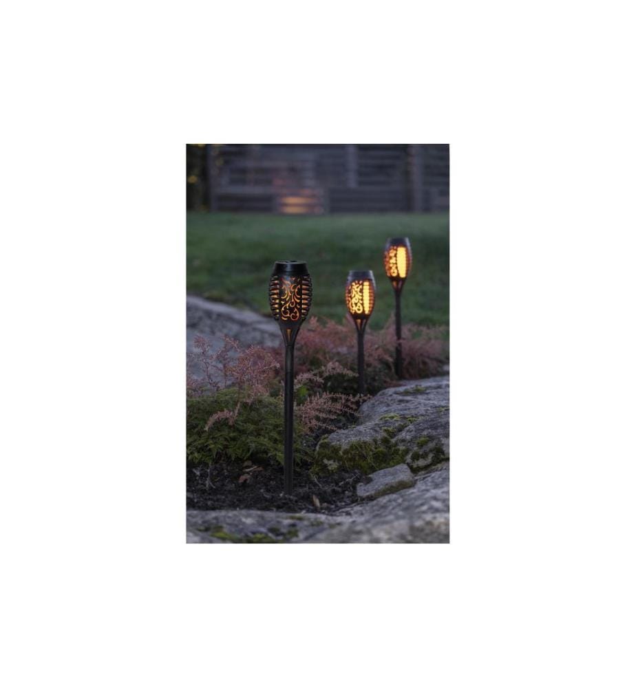 STAR TRADING - Gartenlicht Solar Flame Mini, 3 Stück