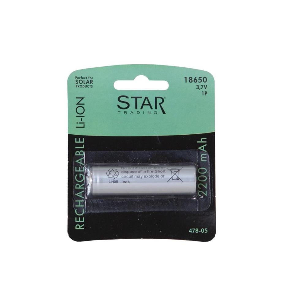 STAR TRADING - Batterie 18650 3.7 V 2200 mAh LI-ION