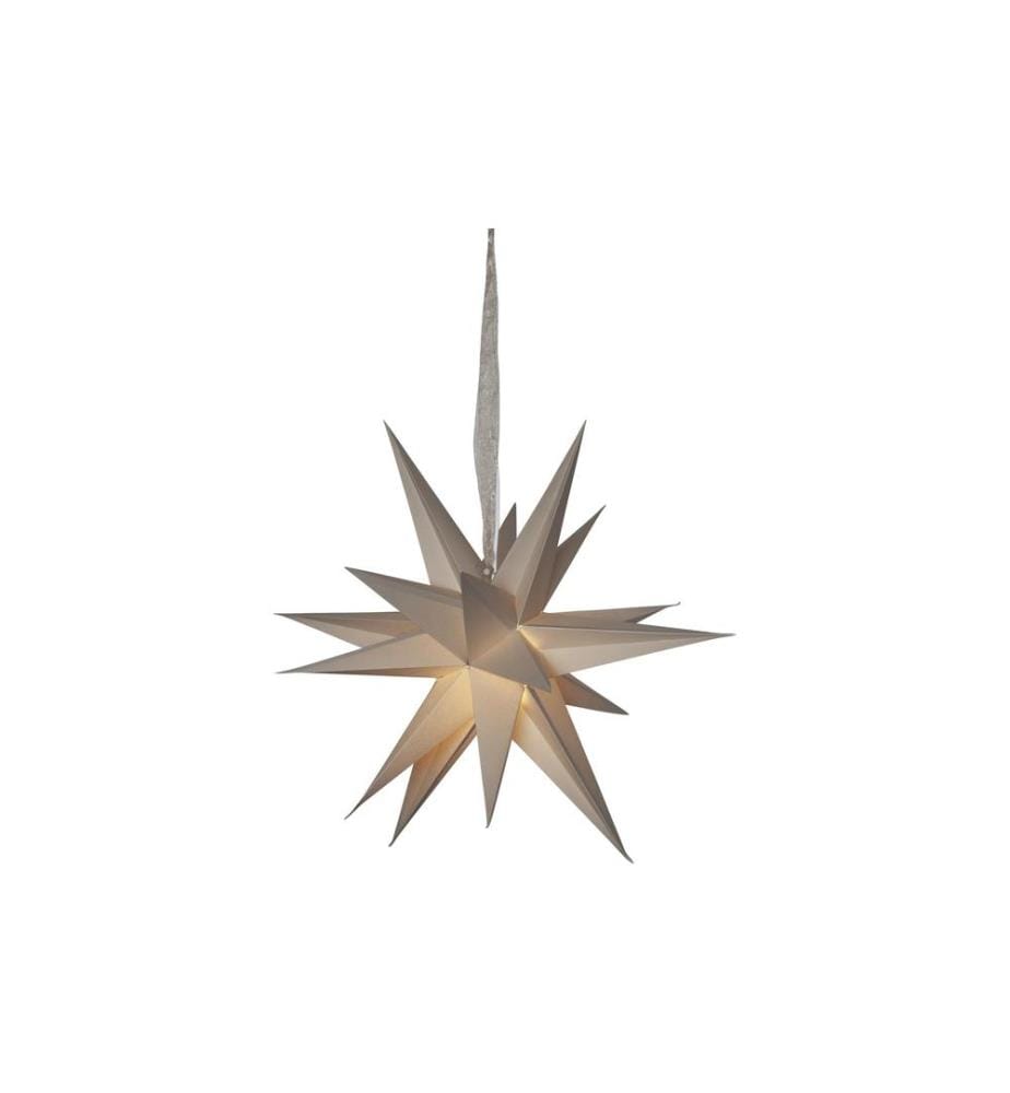STAR TRADING - Étoile en papier Décembre, Beige, Ø 45 cm