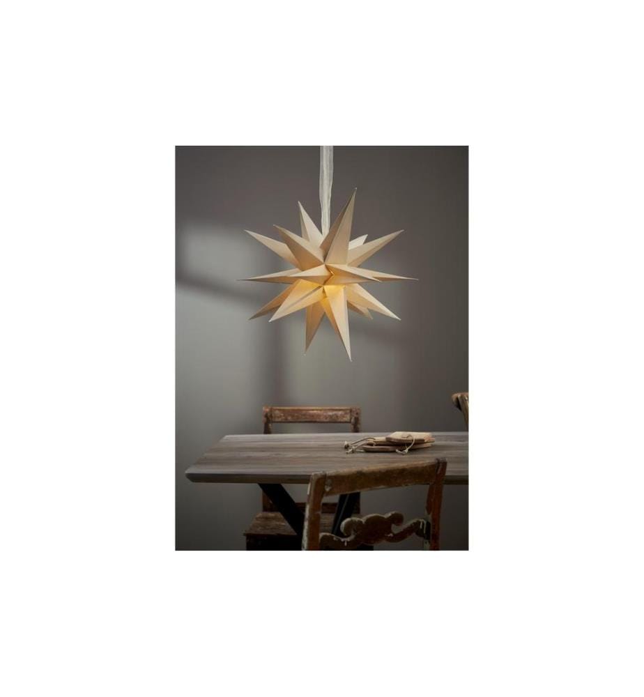 STAR TRADING - Étoile en papier Décembre, Beige, Ø 45 cm