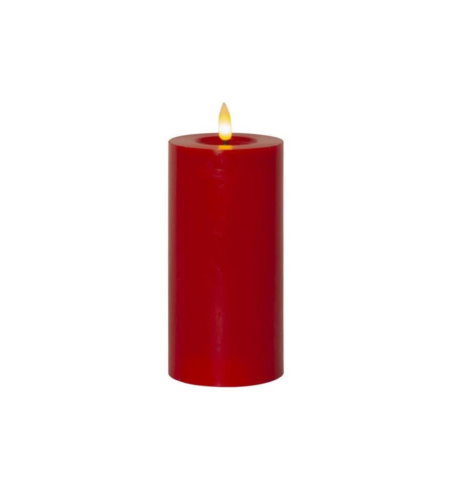 STAR TRADING - LED-Kerze Pillar Flamme Flow, 17.5 cm, Rot