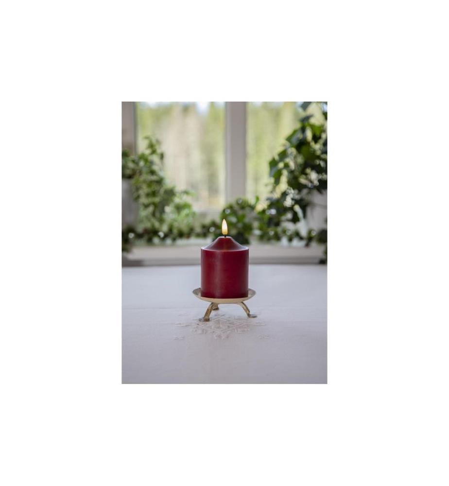 STAR TRADING - LED-Kerze Pillar Flamme, 12 cm, Rot