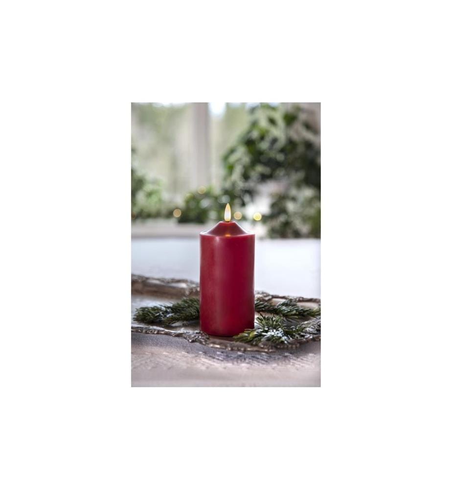 STAR TRADING - LED-Kerze Pillar Flamme, 17 cm, Rot