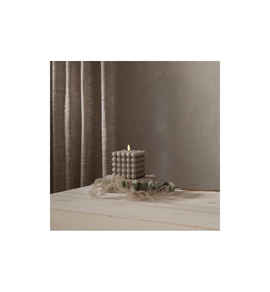 STAR TRADING - Bougie LED Pillar Flamme Dot, 10 x 12.5 cm, marron