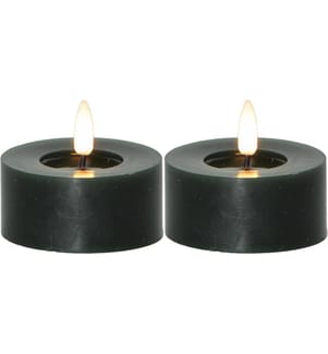 STAR TRADING - LED Teelichter Set Flamme Flow 2 Pack, Grün