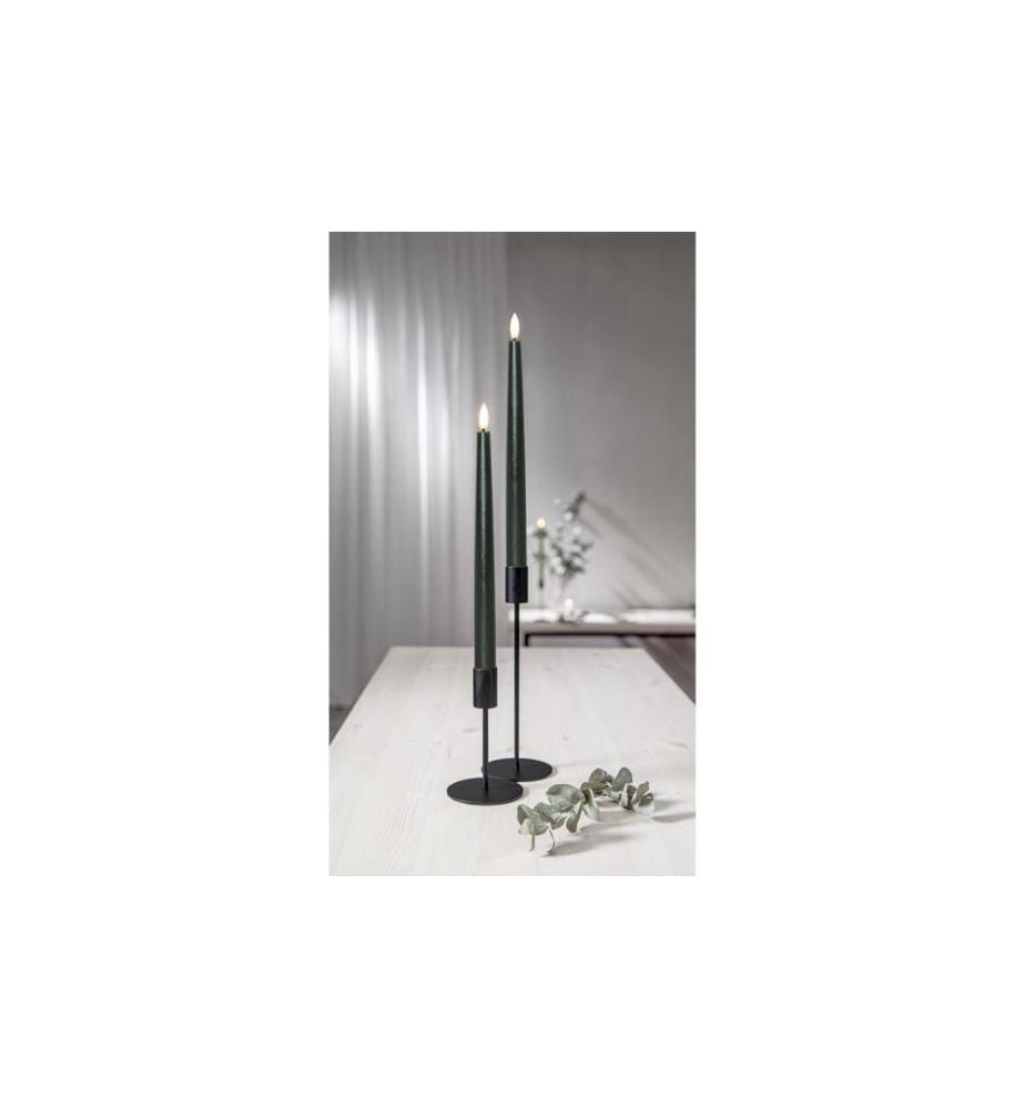 STAR TRADING - Set de bougies LED sur tige Flamme Slim, 2 pièces, vert