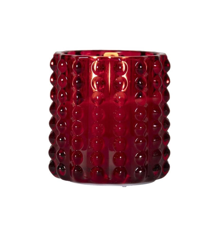 STAR TRADING - LED-Kerze Flamme Dotty, Rot, 9.5 cm