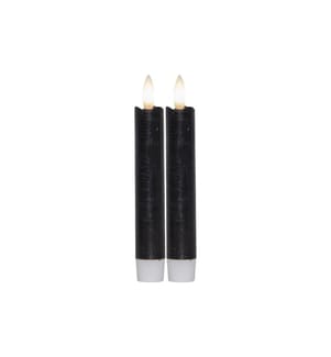 STAR TRADING - LED-Stabkerzen Set Dinner 2P Flamme 15 cm – schwarz