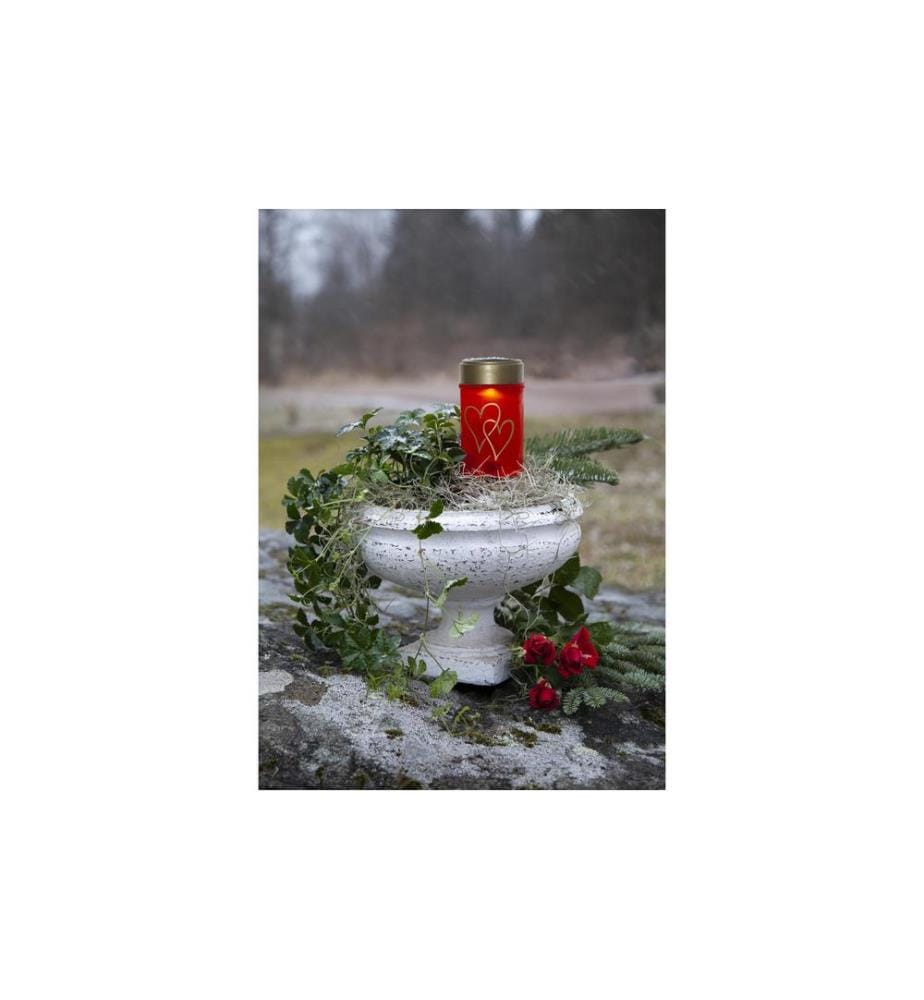 STAR TRADING - Bougie solaire Hearty Blanc chaud, 1 LED