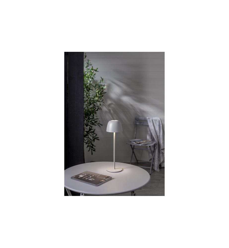 STAR TRADING - Lampe de table à accu Ronda IP54, blanc chaud, gris