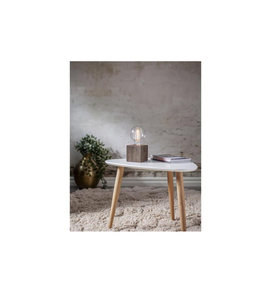STAR TRADING - Porte-lampe KUB E27 brun/naturel