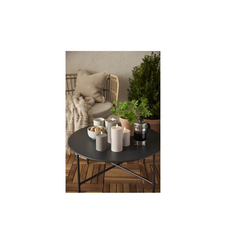 STAR TRADING - LED Pillar Kerze Flamme Soft Indoor, 17.50 cm, Beige