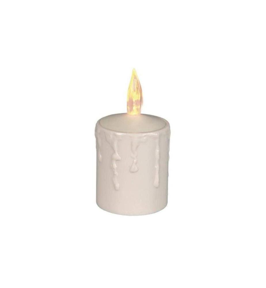 STAR TRADING - Bougie funéraire LED Paula Ø 6 x 11,5 cm, Beige