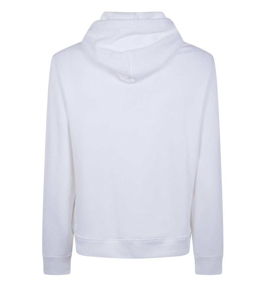 Sweatshirt mit Kapuze und langen Ärmeln - Weiss