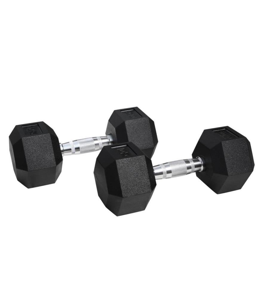 Paire d'Haltères Hexagonaux Monobloc - 2 x 3 Kg