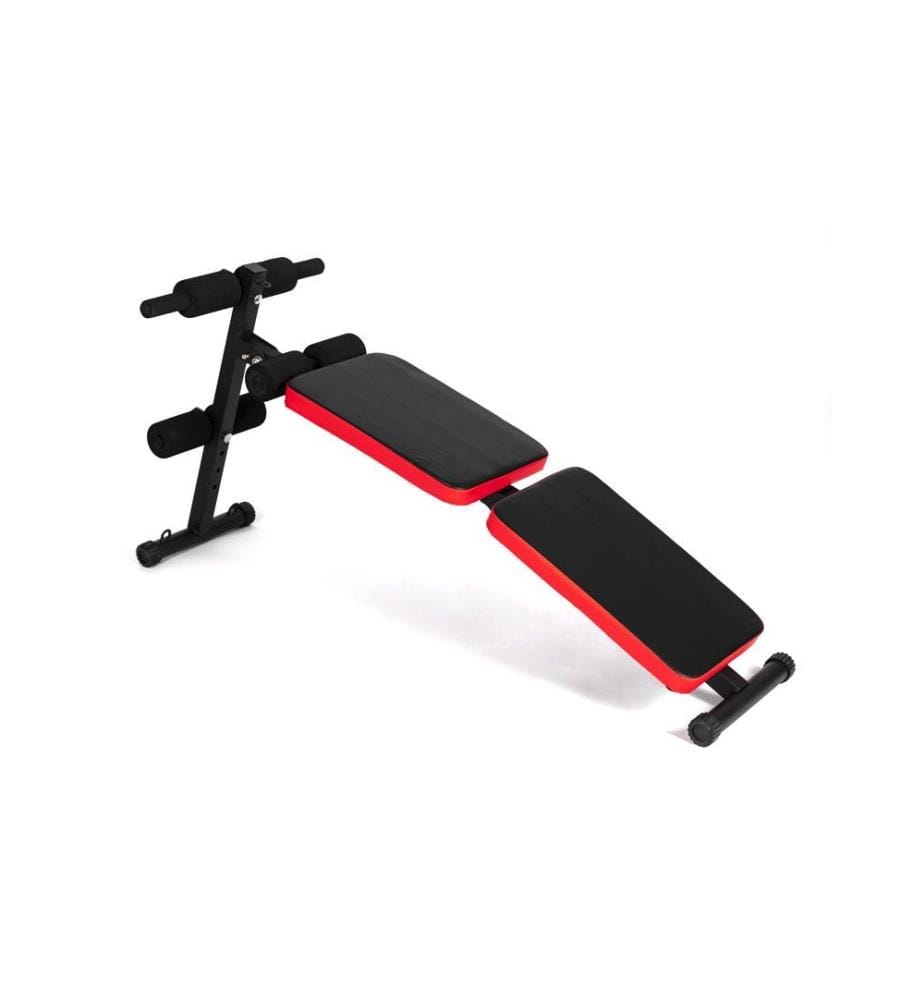 Banc de musculation pliable multifonction Cobra - noir et rouge