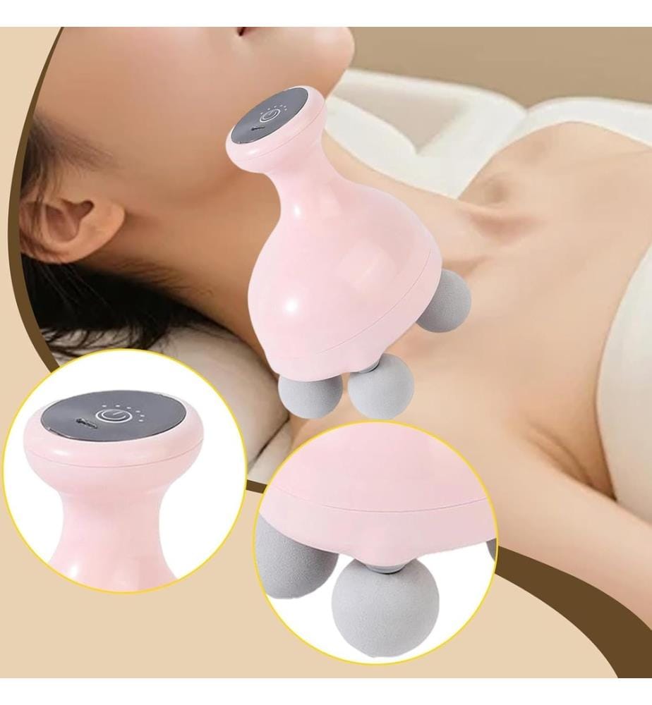 Tragbares vibrierendes Mini-Massagegerät - Farbe Puder