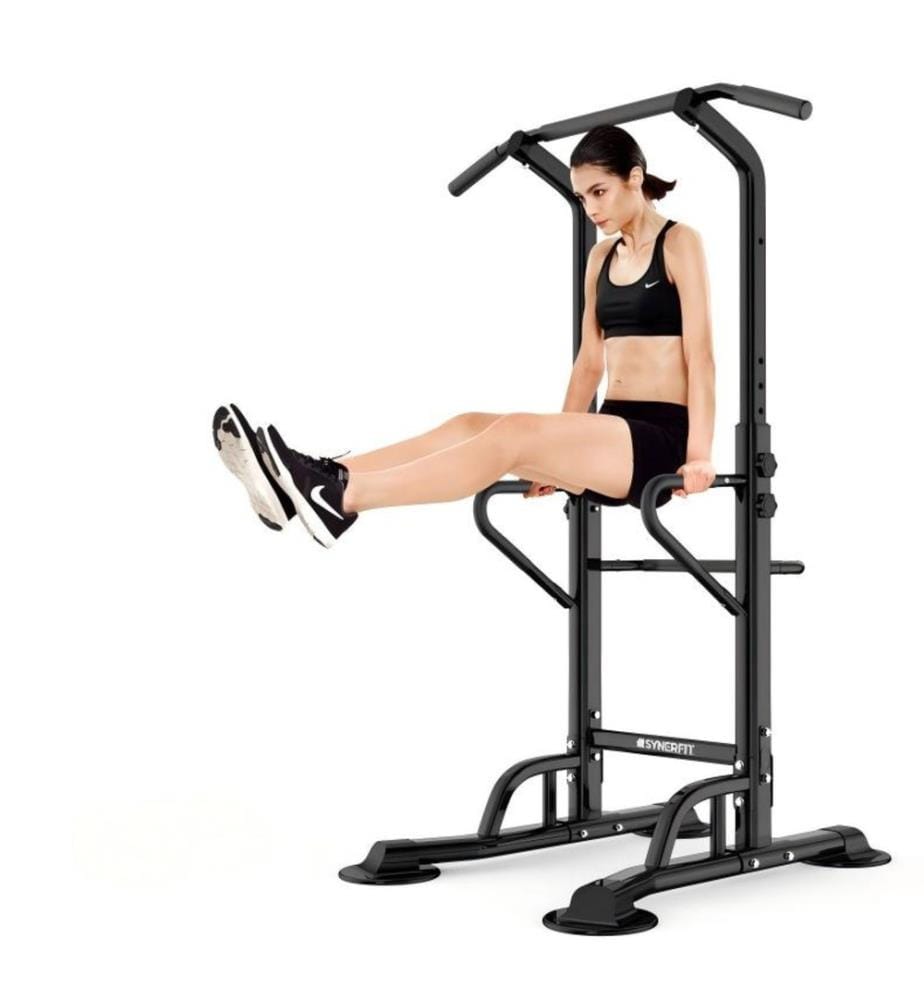 Station de Musculation FitLife Multifonctionnelle Réglable - Noir/Rouge