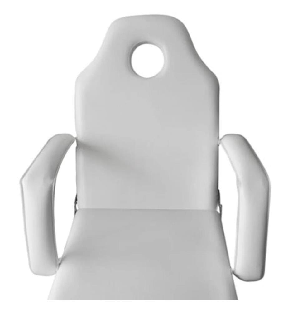 Kosmetikstuhl Tragbar Kunstleder 185×78×76 cm Weiss