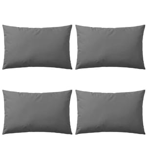 Oreiller d'extérieur lot de 4 60 x 40 cm Gris