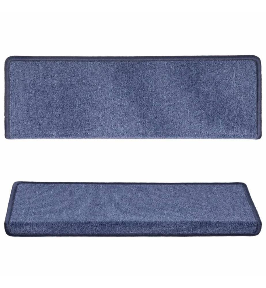 Stufenmatten 15 Stk. 65x21x4 cm Blau Rechteckiger Rand