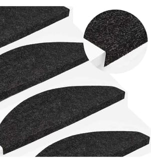 Stufenmatten Selbstklebend 15 Stk. 65x22,5x3,5 cm Anthrazit