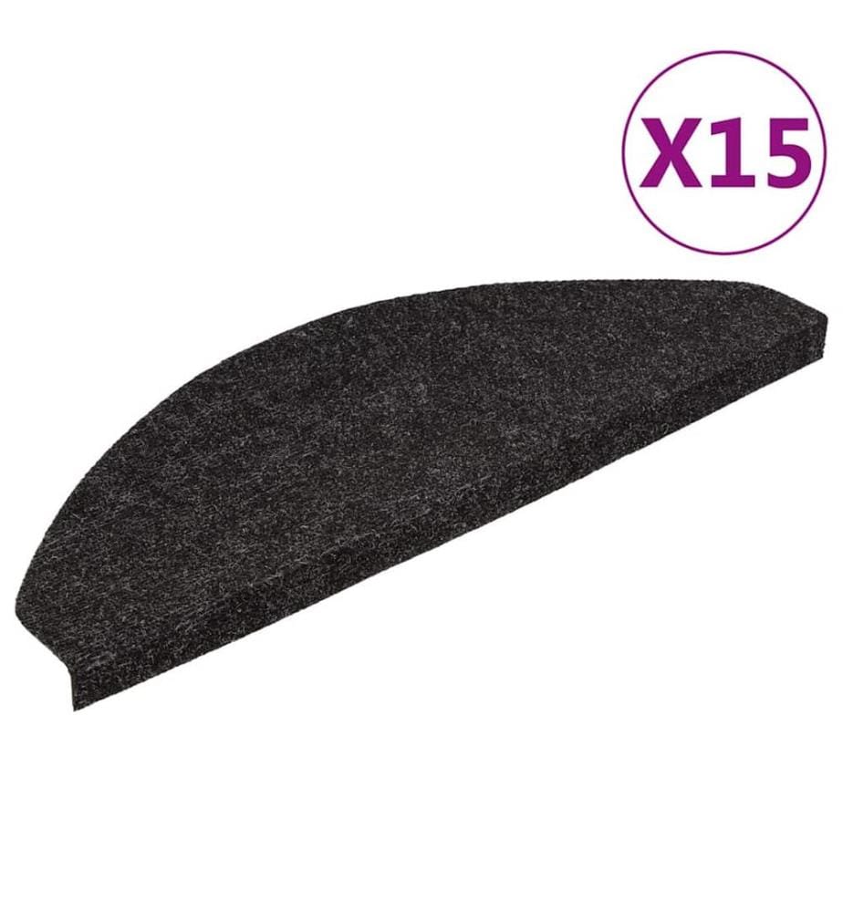 Stufenmatten Selbstklebend 15 Stk. 65x22,5x3,5 cm Anthrazit