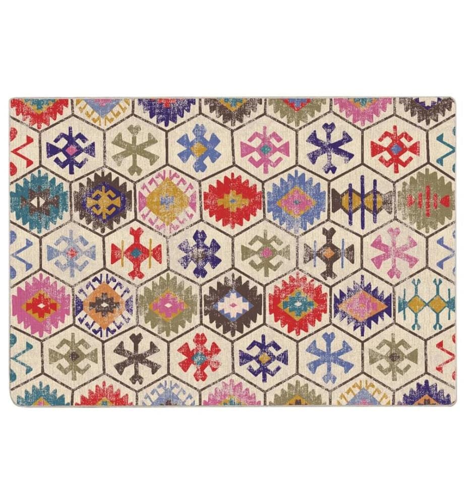 Teppich Waschbar Mehrfarbig 160x230 cm Rutschfest