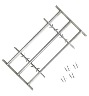 Fenstergitter Verstellbar mit 3 Querstäben 1000-1500 mm