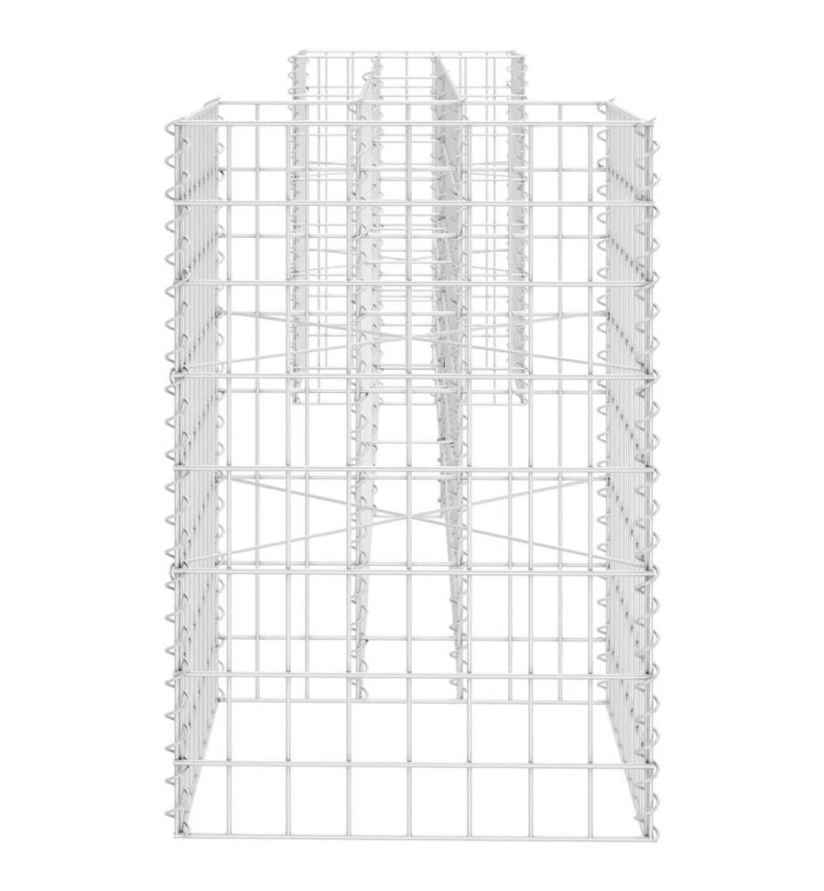 H-förmiger Gabionen-Pflanzkorb Stahldraht 260x40x60 cm