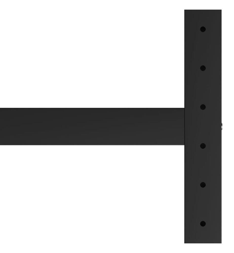 Werkbankgestell Metall 120x57x79 cm Schwarz und Rot