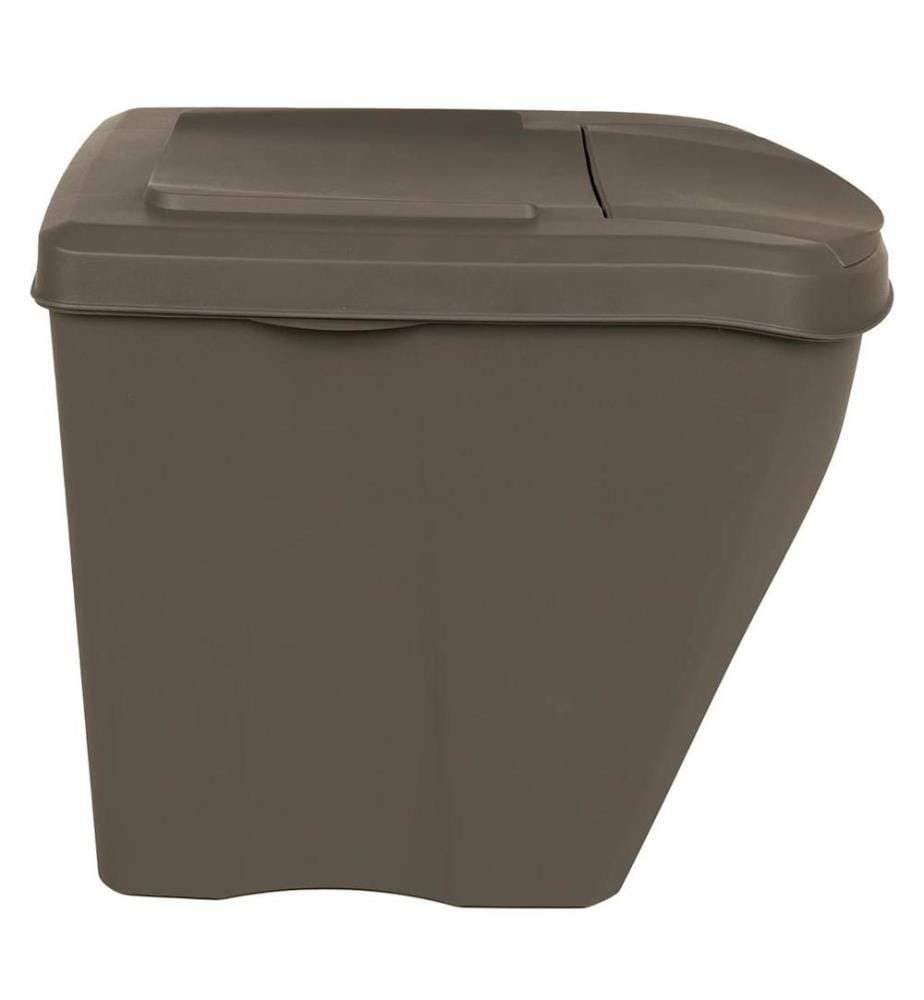 Stapelbare Mülleimer 3 Stk. Grau 75 L Polypropylen