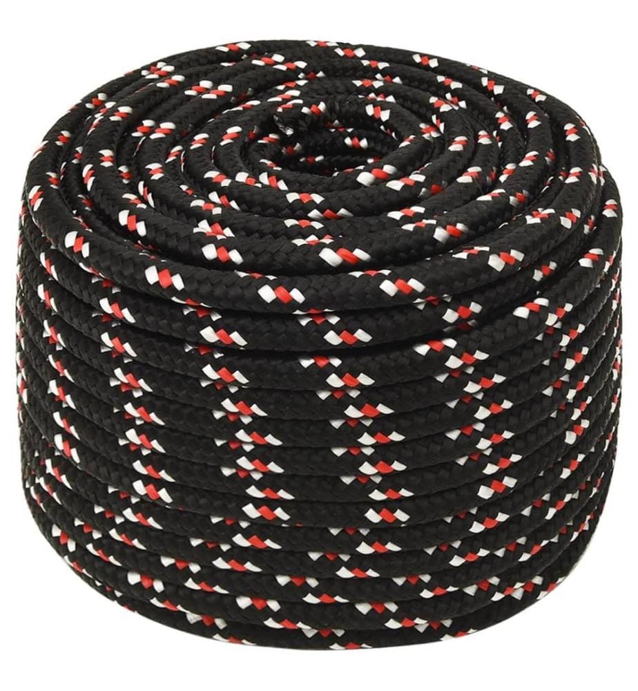 Bootsseil Schwarz 12 mm 100 m Polypropylen