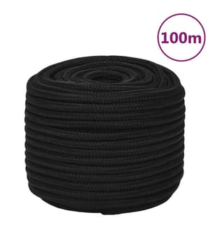 Arbeitsseil Schwarz 12 mm 100 m Polyester