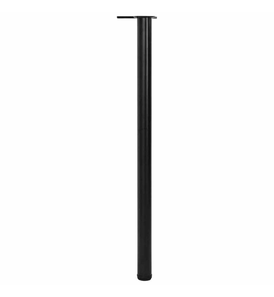 4 höhenverstellbare Tischbeine Schwarz 1100 mm