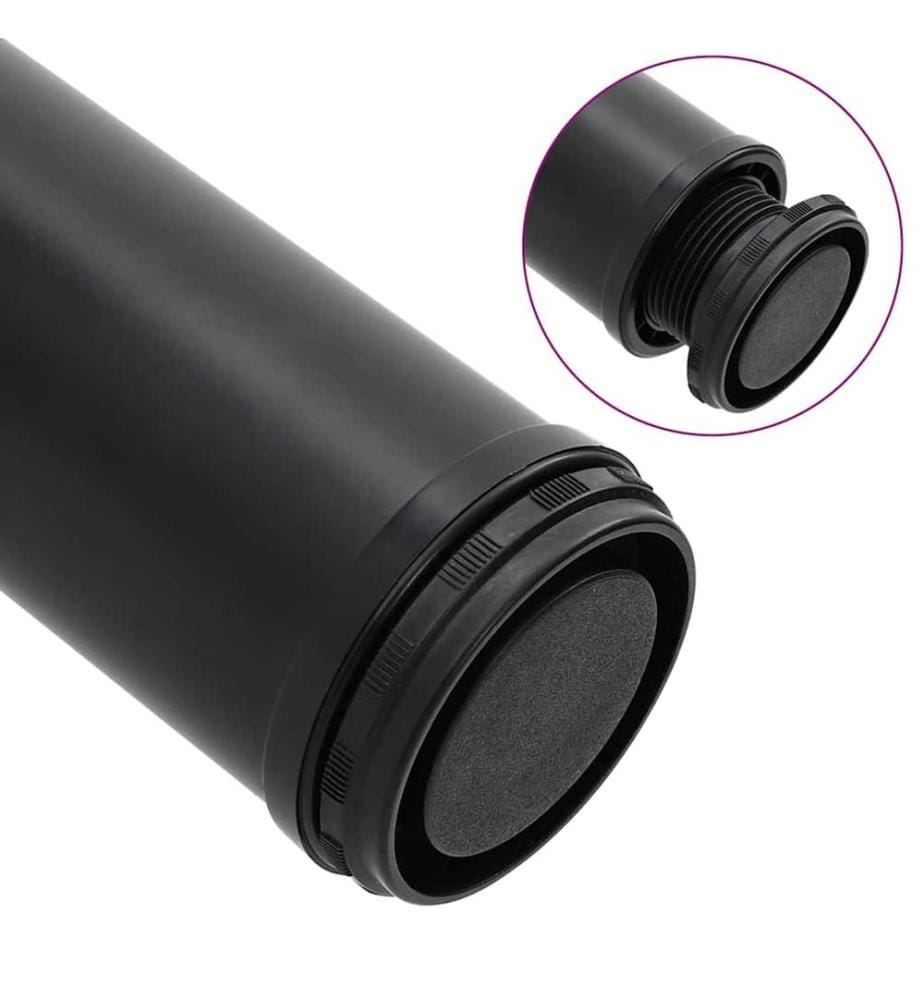 4 höhenverstellbare Tischbeine Schwarz 1100 mm
