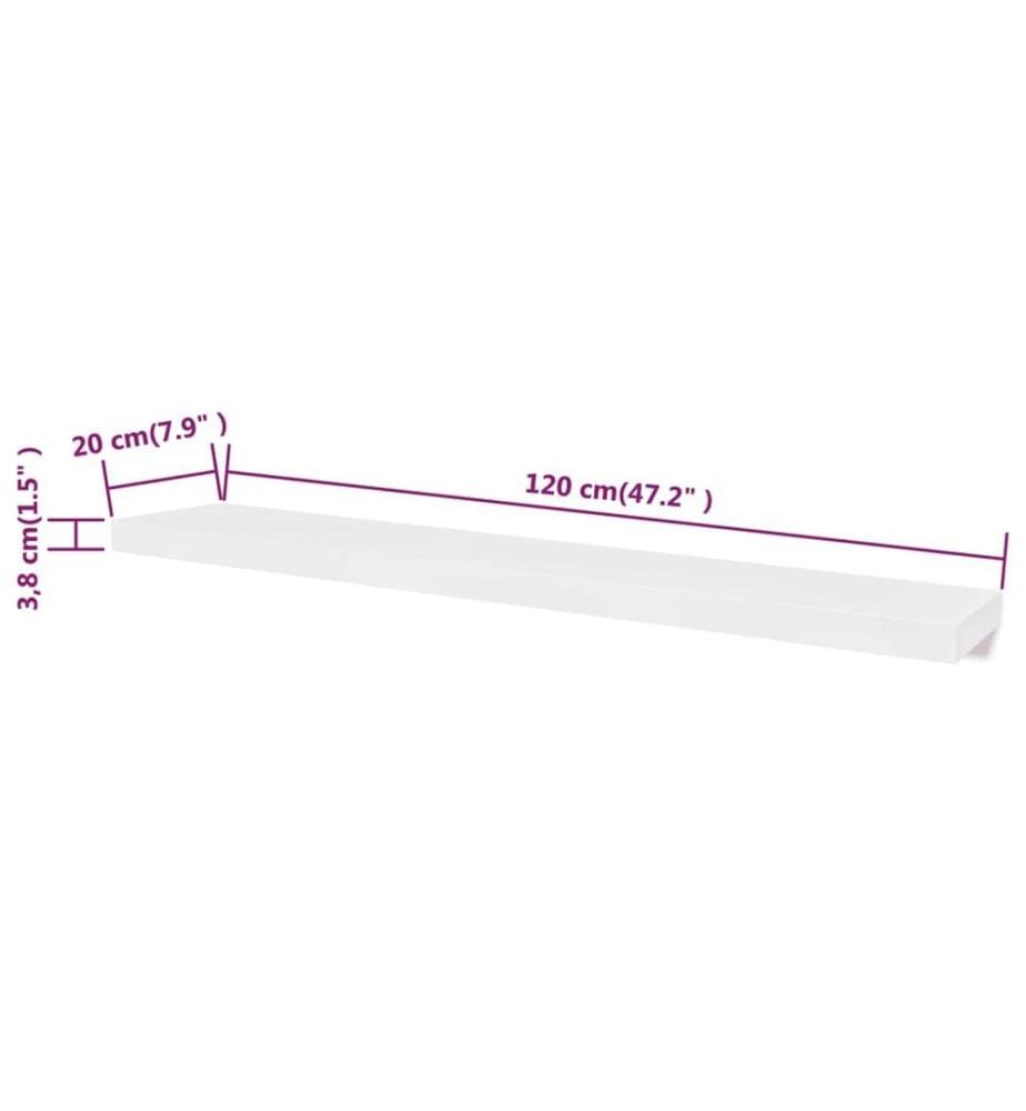 Wandregale 2 Stk. MDF Weiss